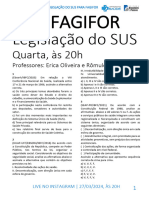 LIVE NO INSTAGRAM - Legislação Do SUS para FAGIFOR