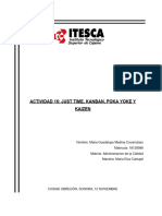 Actividad 16 Just Time, Kanban, Poka Yoke y Kaizen