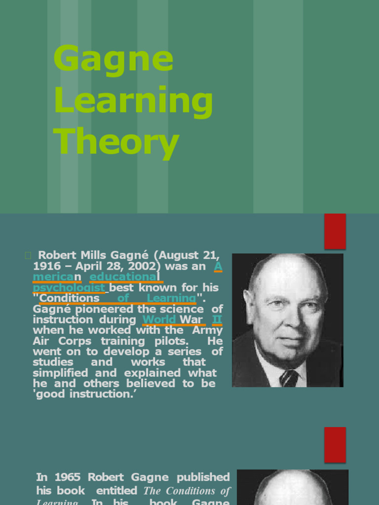 Gagne s theory of learning pdf learning classical conditioning