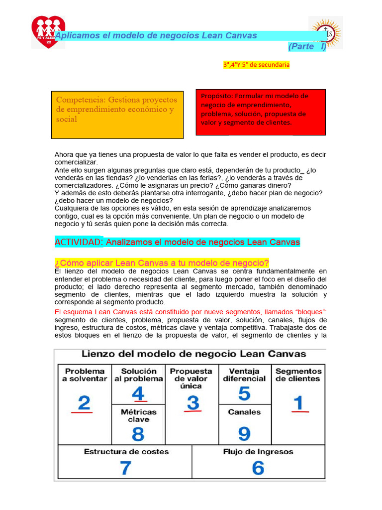Lean Canvas: Segmento de Clientes | PDF | Modelo de negocio | Plan de ...