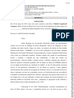 Sentença Conclusão: Comarca de São Paulo Foro Regional Ii - Santo Amaro 8 Vara Cível A