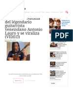 Cuatrista Virtuoso Interpreta "Natalia" Del Legendario Guitarrista Venezolano Antonio Lauro y Se Viraliza (VIDEO)