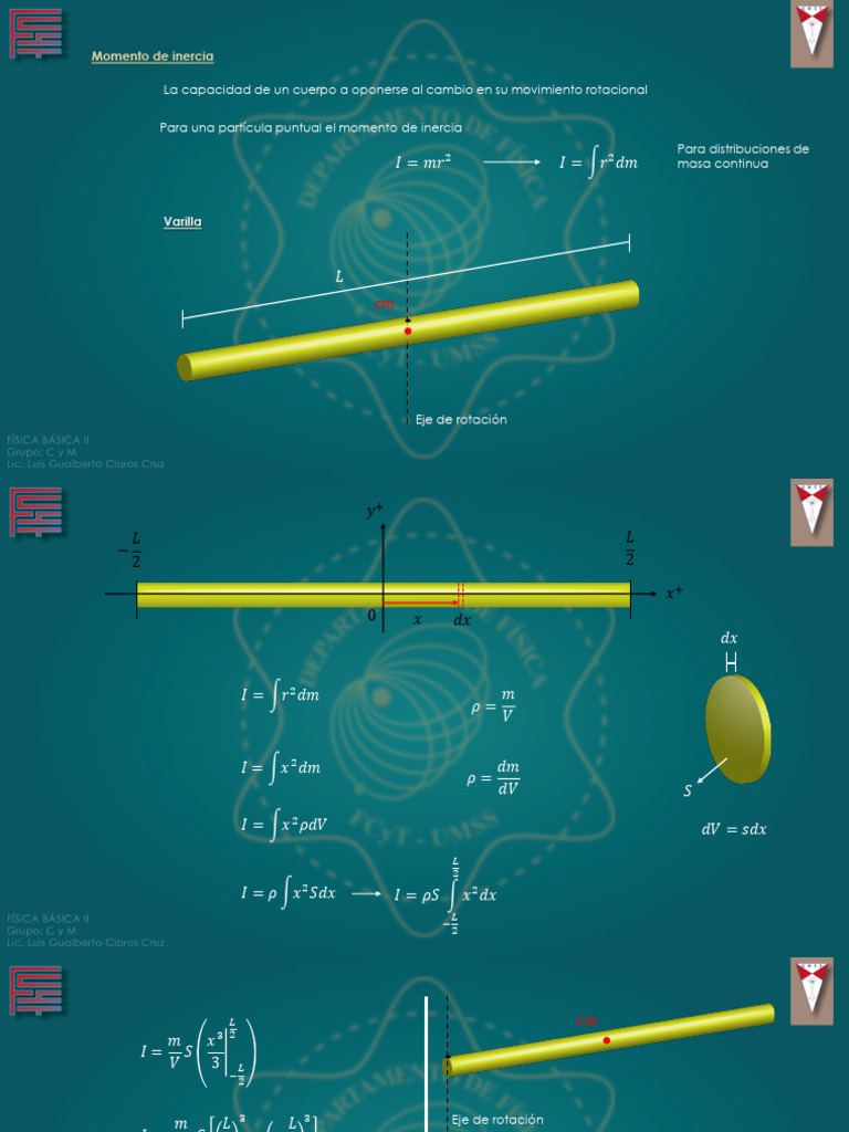 Momento de Inercia | PDF | Cantidades fisicas | Geometria clasica