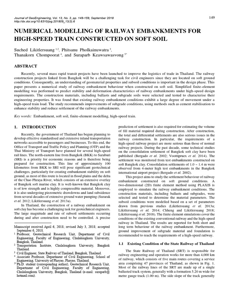 Railway Embankment Modelling on Soft Soil | PDF | Strength Of Materials ...
