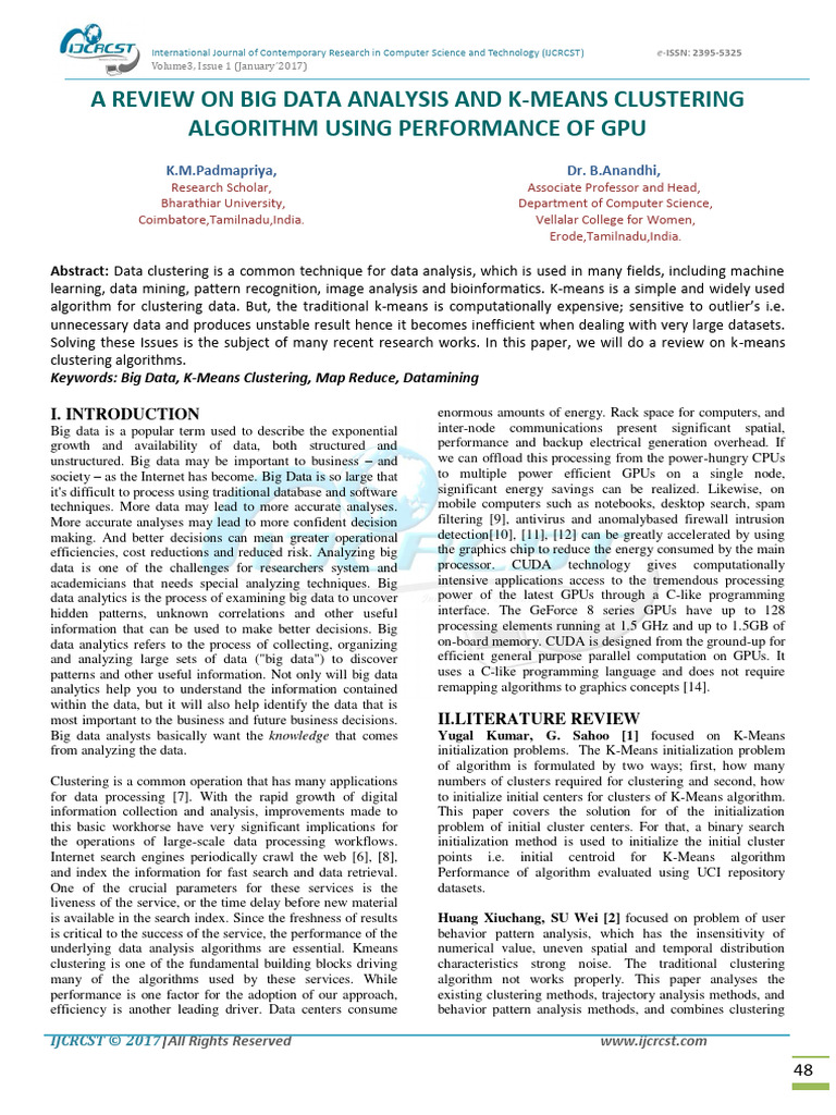 Ijcrcst January17 12 | PDF | Cluster Analysis | Graphics Processing Unit