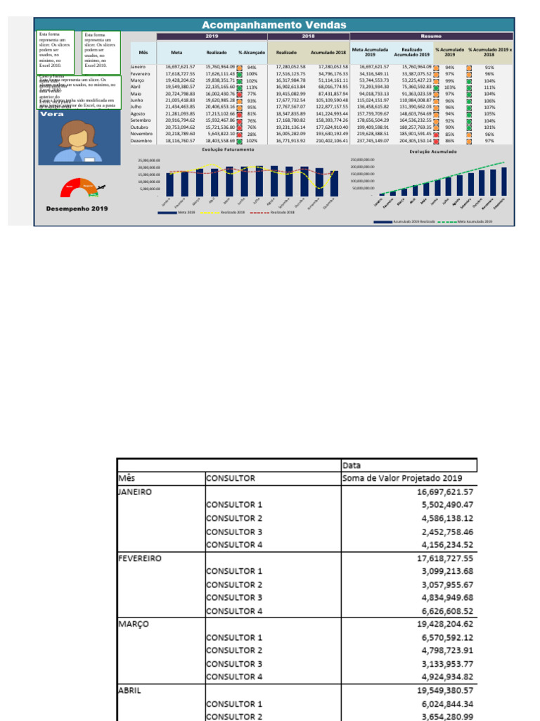 19 - Dashboard Acompanhamento - Metas - Layout 2019 | PDF