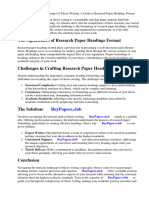 Research Paper Headings Format