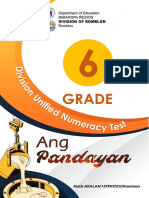 Division Unified Numeracy Test - Grade 6 - Final