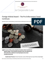 Foreign Arbitral Award - The Pro-Enforcement Trend Continues