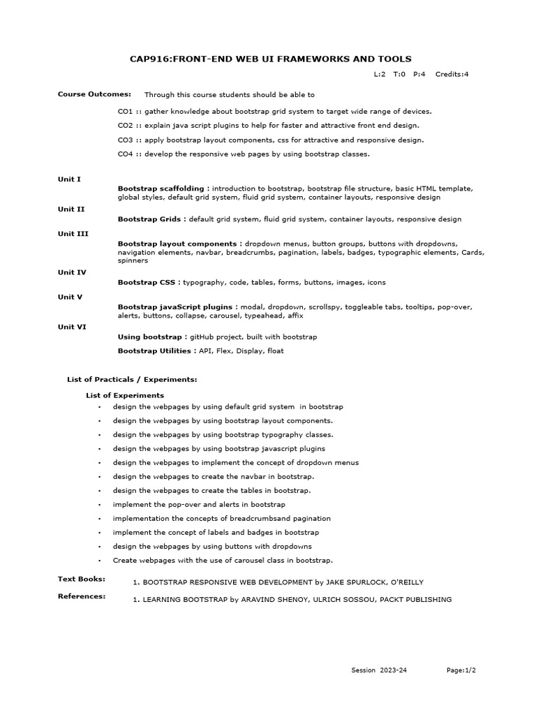 Front End Framework Examples