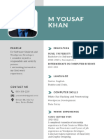 M Yousaf Khan: Profile Education