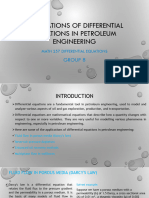 Applications of Differential Equations in Petroleum Engineering