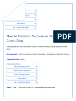 How To Maintain Versions in SAP Controlling - SAP Training Tutorials