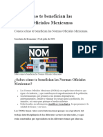 Sabes Cómo Te Benefician Las Normas Oficiales Mexicanas