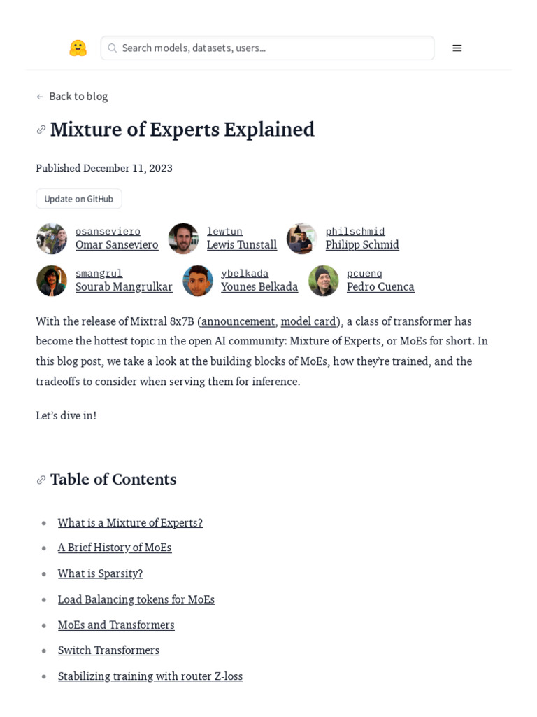 Mixture of Experts Explained | PDF | Machine Learning | Applied Mathematics