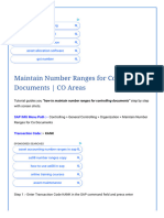 Maintain Number Ranges For Controlling Documents CO Areas - SAP Training Tutorials