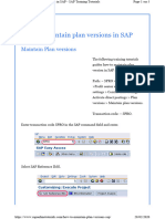 How To Maintain Plan Versions in SAP
