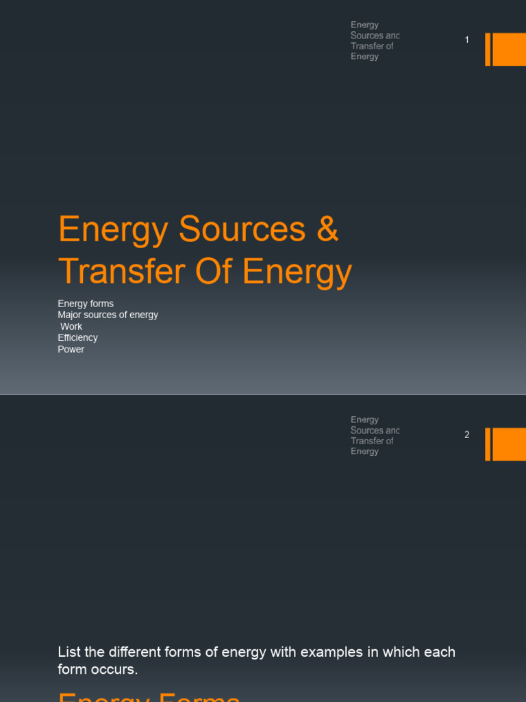 Energy Forms and Conversion Explained | PDF | Force | Renewable Energy