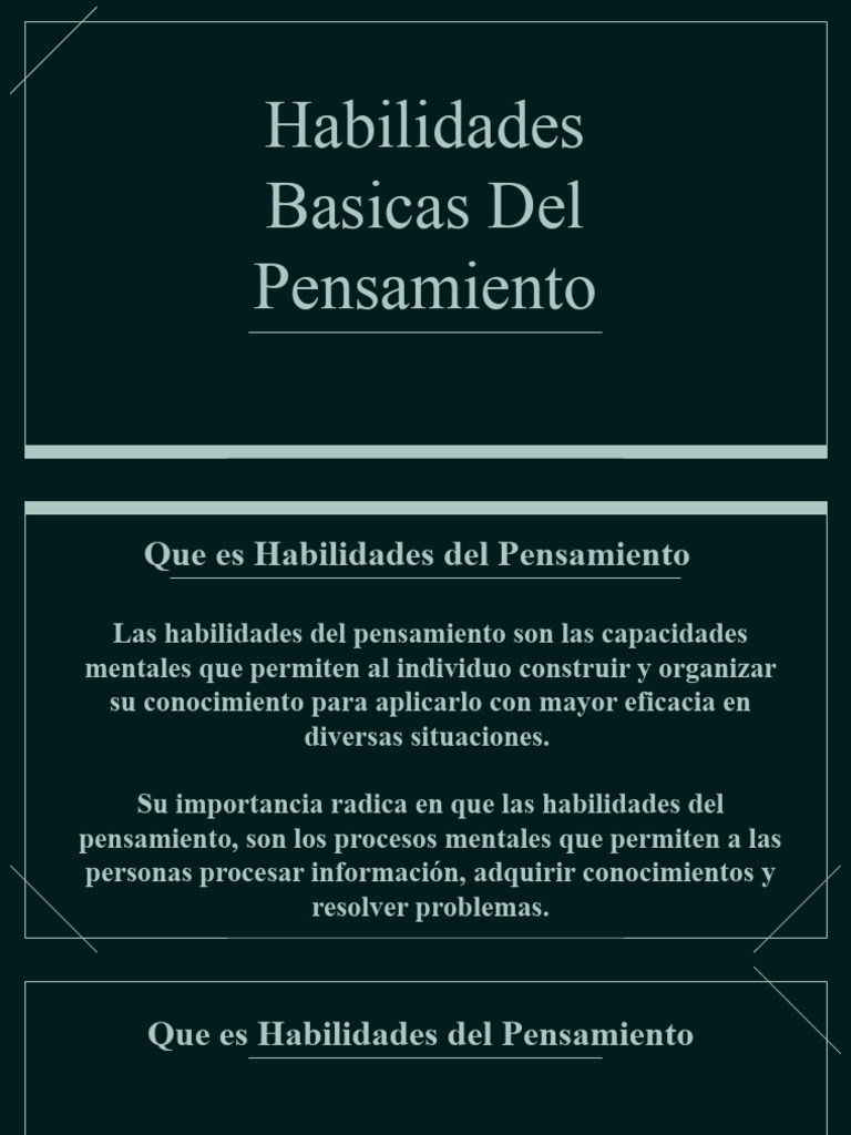 Habilidades Clave del Pensamiento Crítico | PDF | Pensamiento | Observación