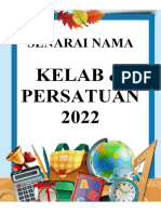 Senarai Nama Kelab Dan Persatuan 2022