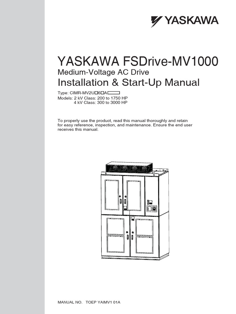 Yaskawa MV1000 Manual | PDF | Electric Motor | Electrical Engineering
