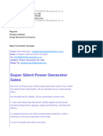 Power Generator For Sale