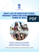 Draft List of Denotified Tribes for Mail