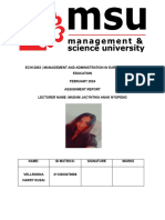 Ech12803 Management and Administration in Ece