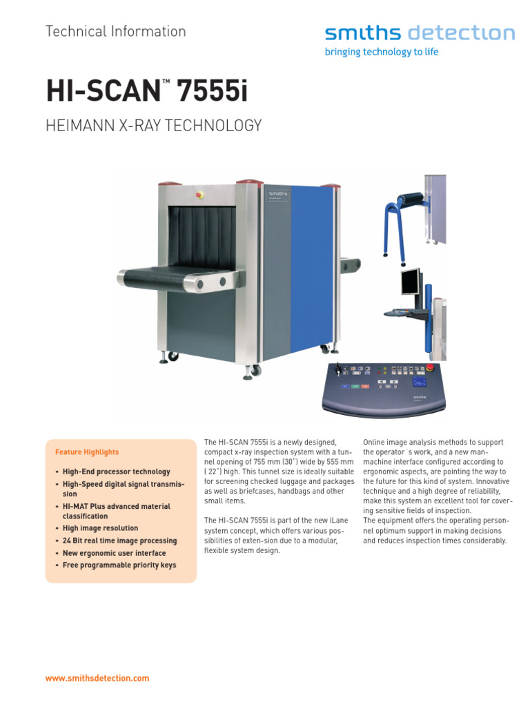 BROCHURE-HEIMANN-X-RAY-HI-SCAN-7555i | PDF | X Ray | Computer Monitor