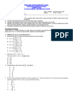 Soal PAS Semester 1 Kelas 10 Matematika Wajib Tahun 2021