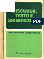 Edward Lopes - Discurso, Texto e Significação - Uma Teoria Do Interpretante