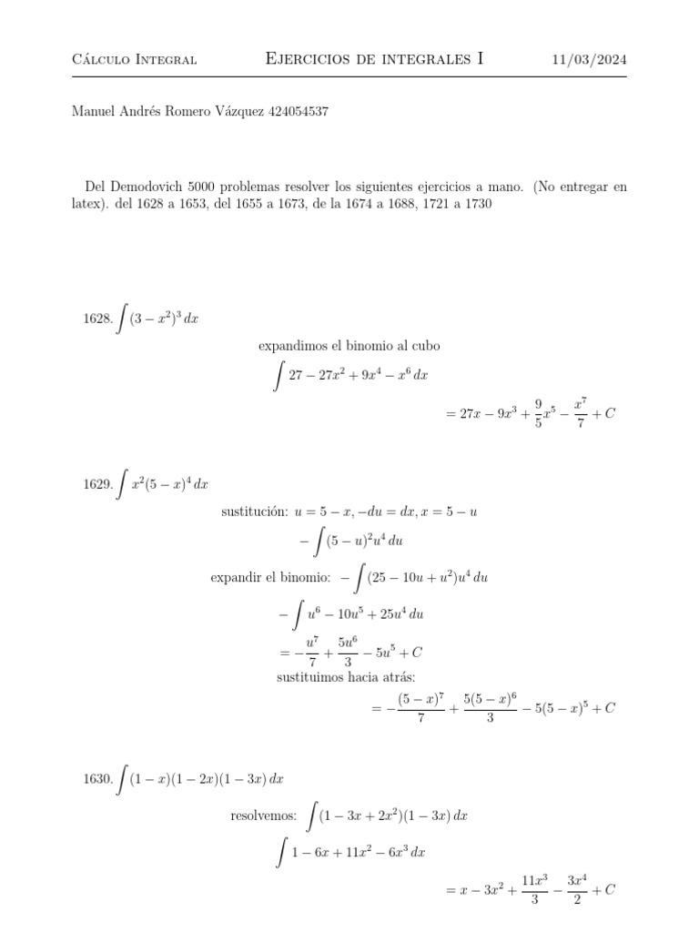 Integrales 1 | PDF