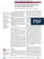 Reduction of Noise in The Neonatal Intensive Care Unit Using Sound-Activated Noise Meters