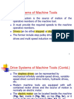 Lecture 2-3 Machine Tools Drive Systems