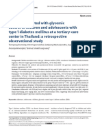 Factors Associated With Glycemic Control in Children and Adolescents With Type 1 Diabetes Mellitus at A Tertiary Care Center in Thailand