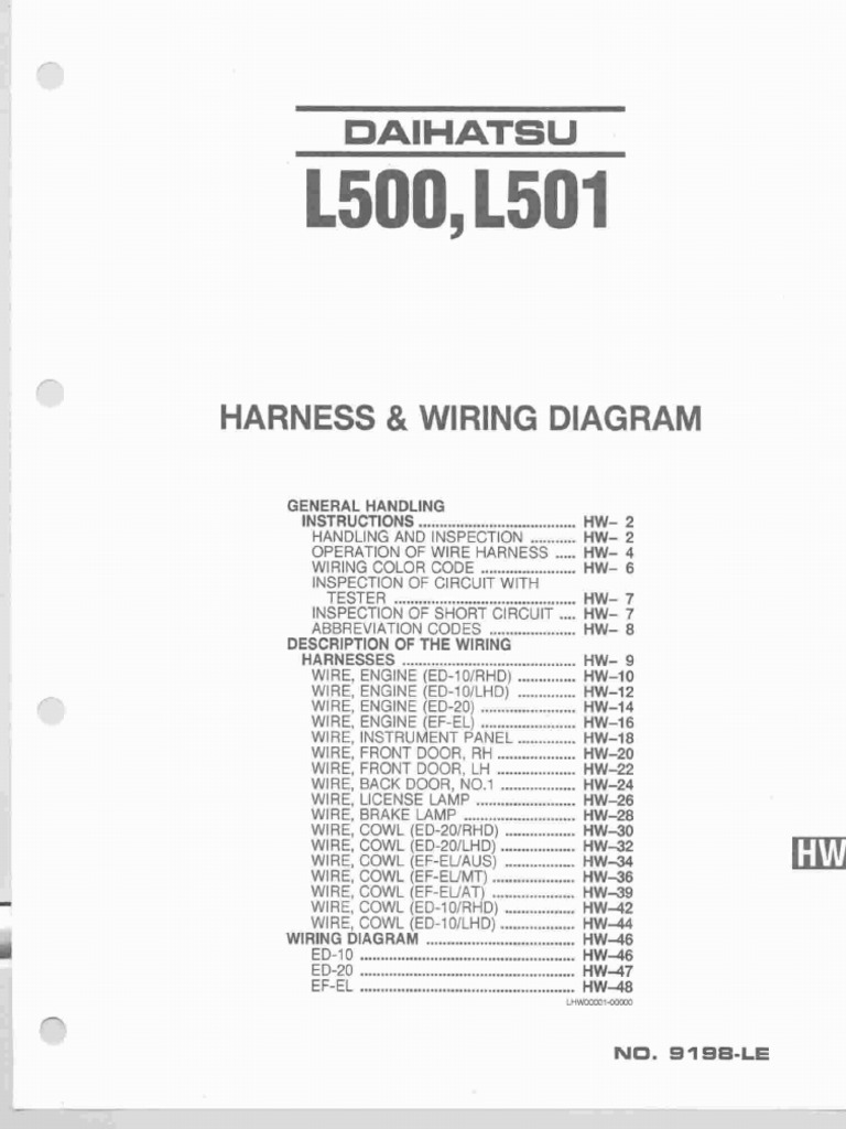 HW - Harness & Wiring Diagram | PDF