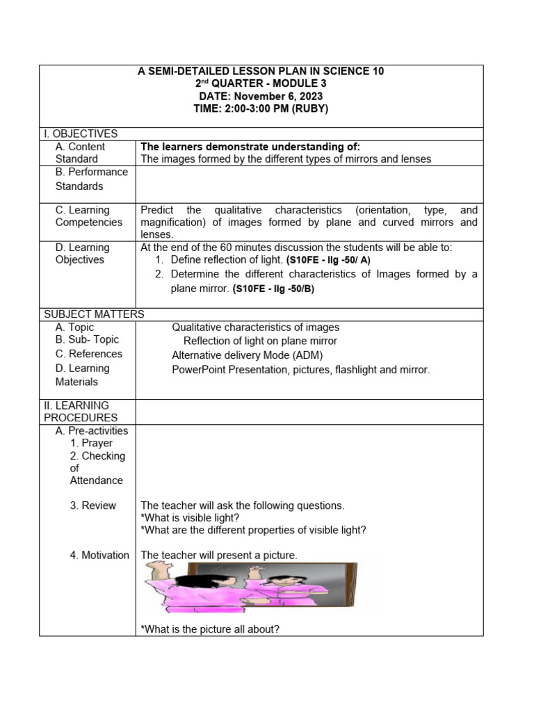 Science 10: Mirror & Lens Images | PDF | Mirror | Reflection (Physics)