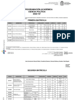 Programacion Academica 2022-1S - Area Curricular de Ciencia Politica - Definitiva