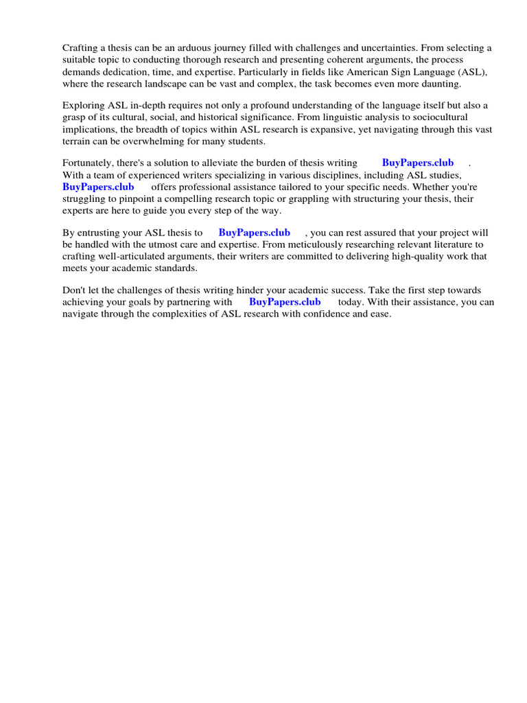 American Sign Language Research Paper Topics PDF American Sign