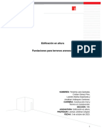 Edificación en Altura. Fundaciones para Terrenos Arenosos.