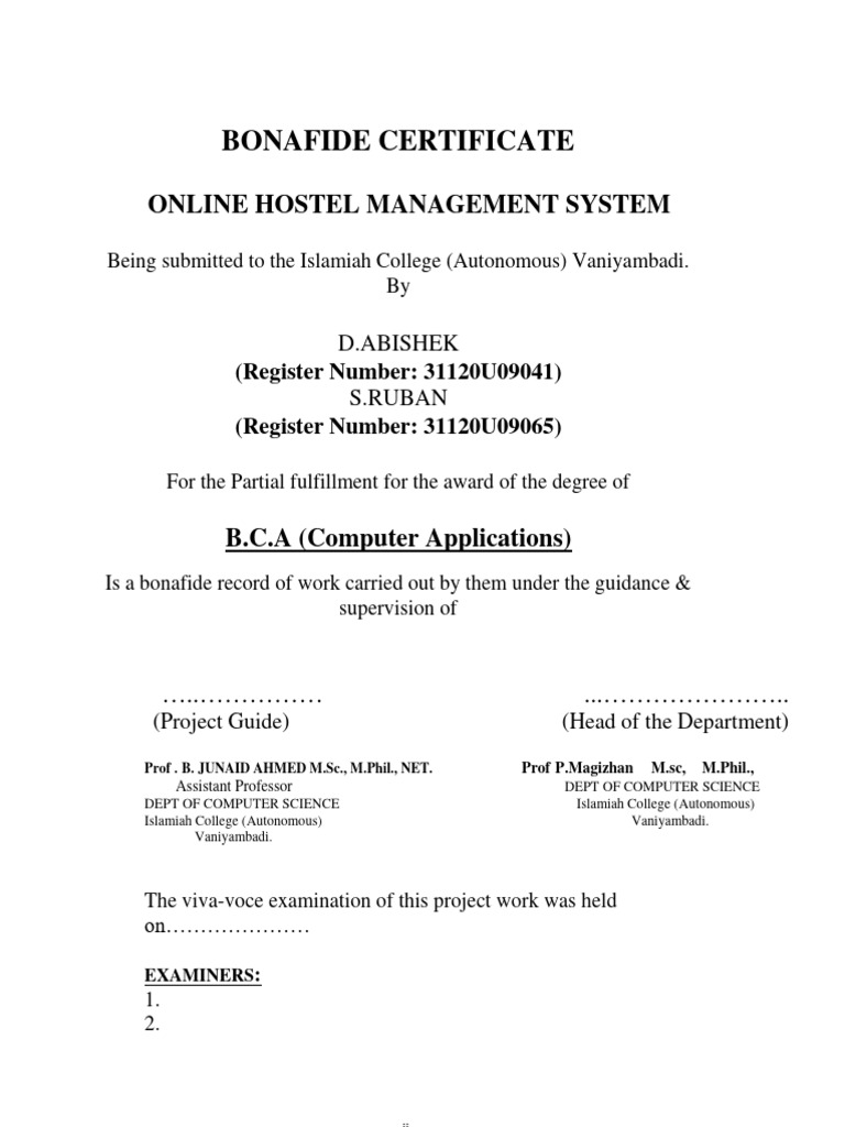 Online Hostel Management System Project | PDF | Software Testing | Unit ...