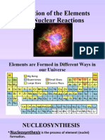 LESSON - 2 - Formation of The Elements and Nuclear Reactions