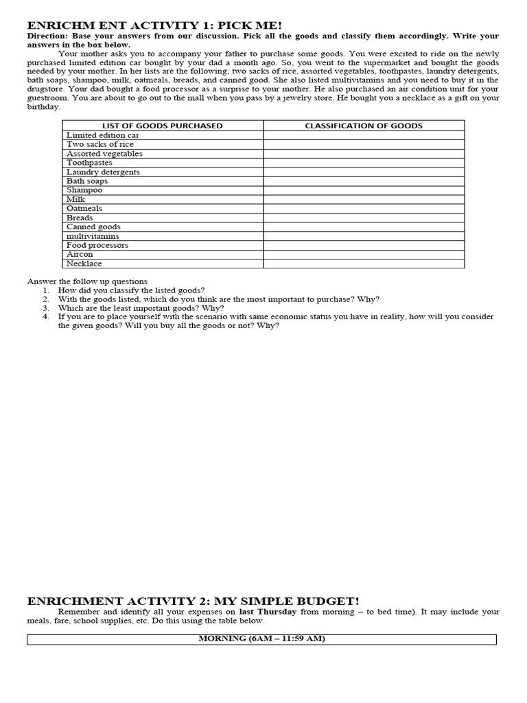 ENRICHMENT-ACTIVITIES | PDF