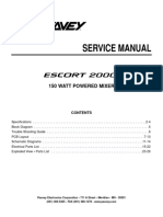 Peavey Electronics Escort 2000 Service Manual