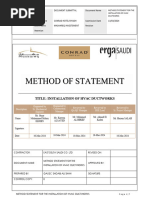 Method of Statement For Installation of Hvac System