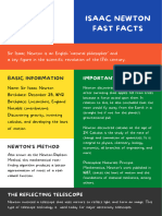 Colorful Flat Graphic Fact Sheet Isaac Newton Physics Worksheet