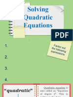 Quadratic Equations