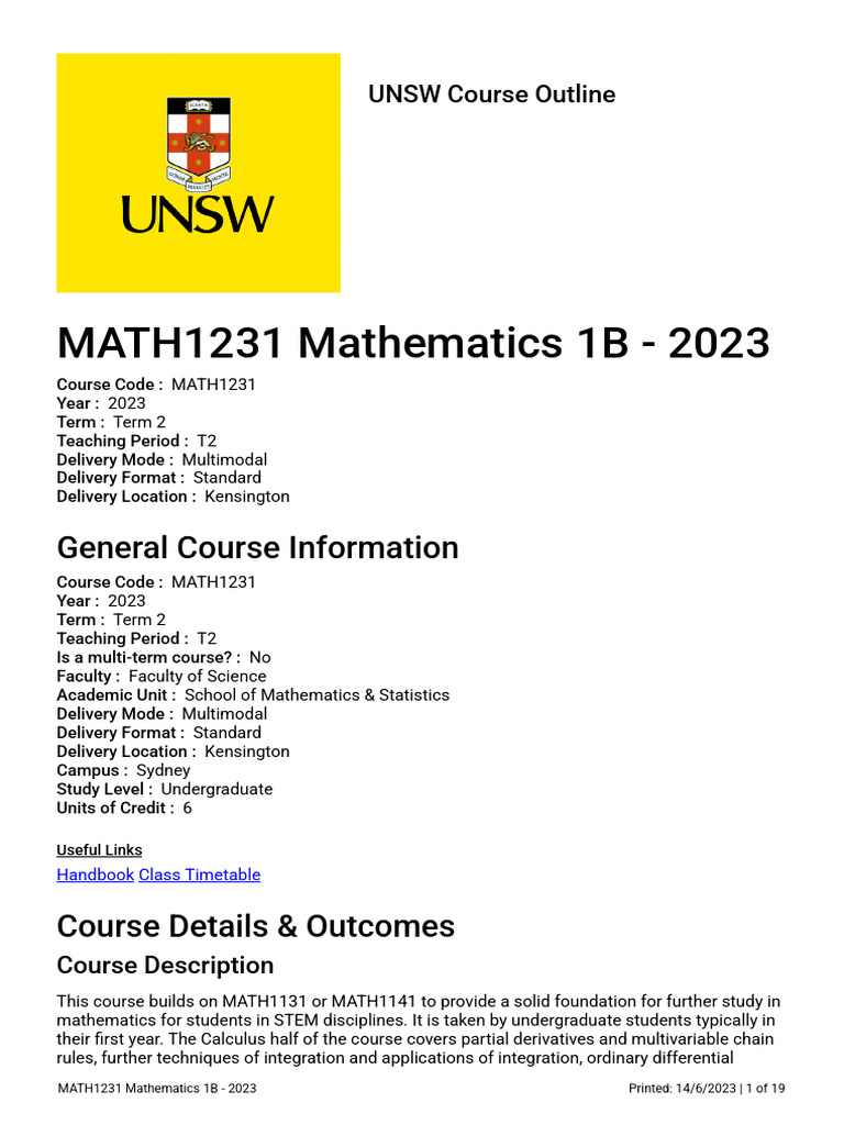 Co Math1231 2023 Term 2 T2 Multimodal Standard Kensington 1 Pdf