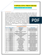 Standard Operating Procedures of Construction Company