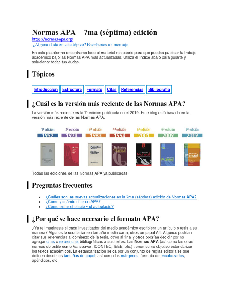 NORMAS APA - 7ma Edición | PDF | Citación | Estilo apa